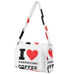 I Love Cappuccino Coffee Front Pocket Crossbody Bag by ilovewhateva