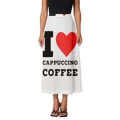 I Love Cappuccino Coffee Classic Midi Chiffon Skirt