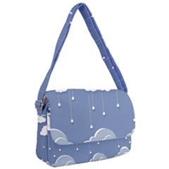 Blue Clouds Rain Raindrops Weather Sky Raining Courier Bag by Wav3s