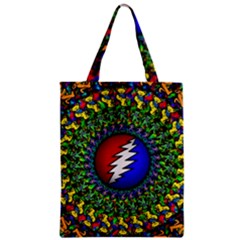 Grateful Dead Pattern Zipper Classic Tote Bag by Wav3s