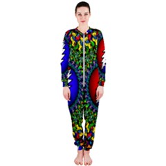 Grateful Dead Pattern Onepiece Jumpsuit (ladies) by Wav3s