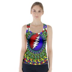 Grateful Dead Pattern Racer Back Sports Top by Wav3s