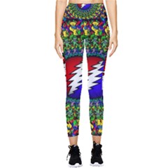 Grateful Dead Pattern Pocket Leggings  by Wav3s