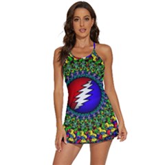 Grateful Dead Pattern 2-in-1 Flare Activity Dress by Wav3s