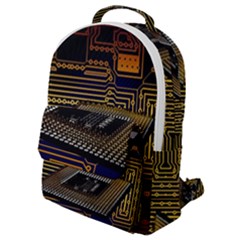 Processor Cpu Board Circuit Flap Pocket Backpack (small) by Wav3s