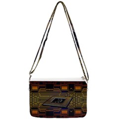 Processor Cpu Board Circuit Double Gusset Crossbody Bag by Wav3s