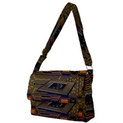 Processor Cpu Board Circuit Full Print Messenger Bag (l) by Wav3s