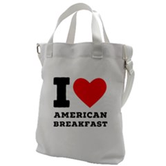 I Love American Breakfast Canvas Messenger Bag by ilovewhateva