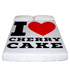 I Love Cherry Cake Fitted Sheet (king Size)