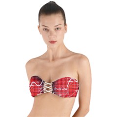 Geometry Mathematics Cube Twist Bandeau Bikini Top by Ndabl3x