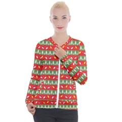 Christmas Papers Red And Green Casual Zip Up Jacket by Ndabl3x