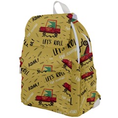 Childish-seamless-pattern-with-dino-driver Top Flap Backpack by Vaneshart