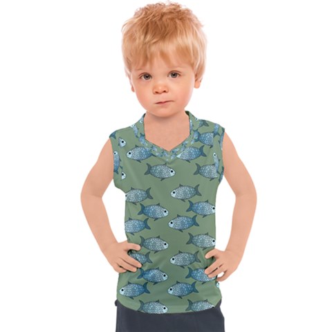 Fishes Pattern Background Theme Kids  Sport Tank Top by Vaneshop