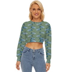 Fishes Pattern Background Theme Lightweight Long Sleeve Sweatshirt by Vaneshop