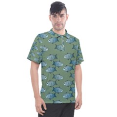 Fishes Pattern Background Theme Men s Polo Tee by Vaneshop