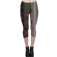 Leopard Animal Shawl Honeycomb Capri Leggings  by Vaneshop