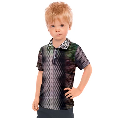 Leopard Animal Shawl Honeycomb Kids  Polo Tee by Vaneshop