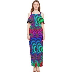 Abstract Piece Color Draped Sleeveless Chiffon Jumpsuit by Vaneshop