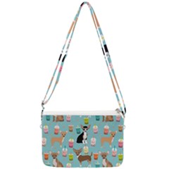 Chihuahua Bubble Kawaii Boba Tea Cute Dog Double Gusset Crossbody Bag by Wav3s