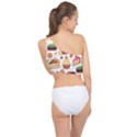 Seamless Pattern Hand Drawing Cartoon Dessert And Cake Spliced Up Bikini Top  View2