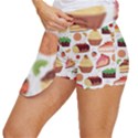 Seamless Pattern Hand Drawing Cartoon Dessert And Cake Women s Skort View2