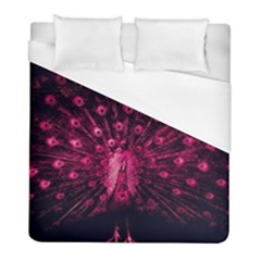 Peacock Pink Black Feather Abstract Duvet Cover (full/ Double Size)