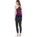 Peacock Pink Black Feather Abstract Flowy Camisole Tank Top View2