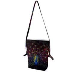 Peacock Feathers Folding Shoulder Bag by Wav3s