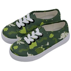 Cute Dinosaur Pattern Kids  Classic Low Top Sneakers by Wav3s