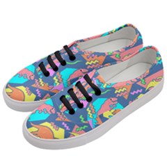 Dinosaur Pattern Women s Classic Low Top Sneakers by Wav3s