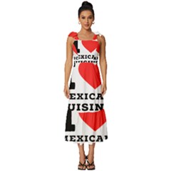 I Love Mexican Cuisine Tie-strap Tiered Midi Chiffon Dress by ilovewhateva