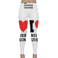 I Love Chinese Cuisine Lightweight Velour Classic Yoga Leggings by ilovewhateva