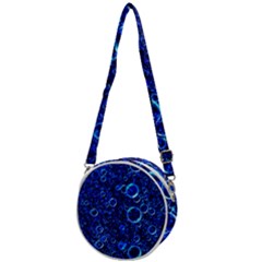 Blue Bubbles Abstract Crossbody Circle Bag by Vaneshop