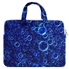 Blue Bubbles Abstract Macbook Pro 16  Double Pocket Laptop Bag  by Vaneshop