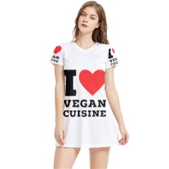 I Love Vegan Cuisine Women s Sports Skirt by ilovewhateva