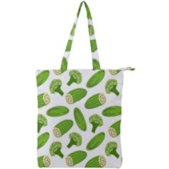 Vegetable Pattern With Composition Broccoli Double Zip Up Tote Bag by Grandong