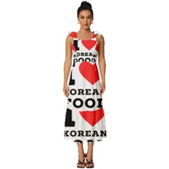 I Love Korean Food Tie-strap Tiered Midi Chiffon Dress by ilovewhateva