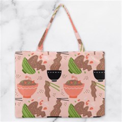 Japanese Street Food Soba Noodle In Bowl Zipper Medium Tote Bag by Cowasu