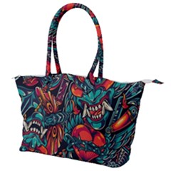 Japanese Graffiti Canvas Shoulder Bag by Cowasu