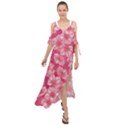 Cute Pink Sakura Flower Pattern Maxi Chiffon Cover Up Dress View1