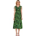 Shanghai Botanical Garden V-Neck Drawstring Shoulder Sleeveless Maxi Dress View1