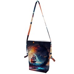 Tree Planet Moon Folding Shoulder Bag by Ndabl3x