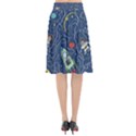 Cat Cosmos Cosmonaut Rocket Flared Midi Skirt View2