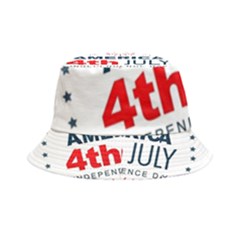 Independence Day Usa Inside Out Bucket Hat by Ravend