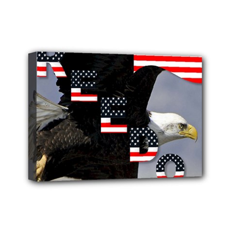 Freedom Patriotic American Usa Mini Canvas 7  X 5  (stretched)