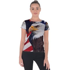 Fourth Of July Independence Day Usa American Pride Short Sleeve Sports Top  by Ravend