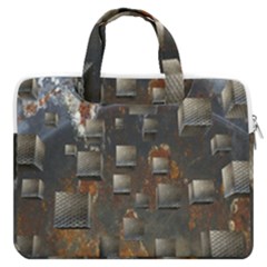 Background Metal Pattern Texture Macbook Pro 16  Double Pocket Laptop Bag  by Celenk