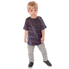 Curve Wave Line Texture Element Kids  Raglan Tee