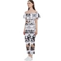 Dog-french-bulldog-seamless-pattern-face-head Bardot Ruffle jumpsuit View2