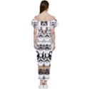 Dog-french-bulldog-seamless-pattern-face-head Bardot Ruffle jumpsuit View4